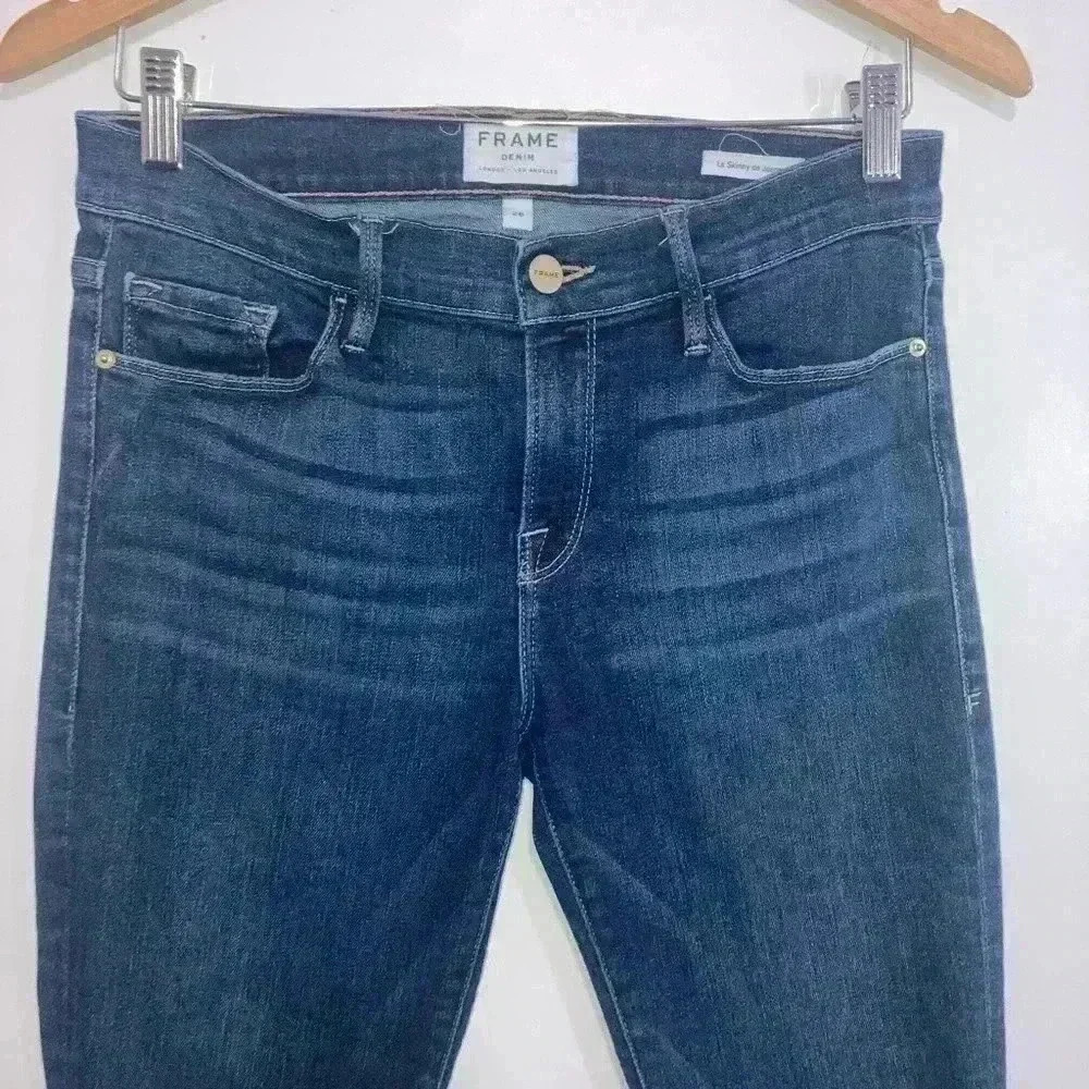 Frame Le Skinny de Jeanne Raw Cut out Hem Crop Jeans - Picture 3 of 10